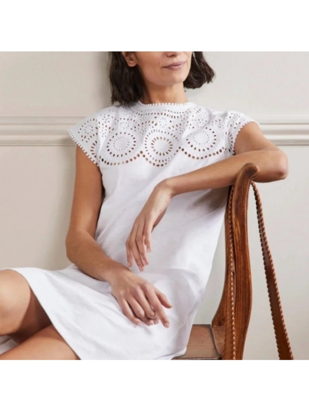 NWT Boden Cutwork Dress Size 8 White - Picture 2 of 10